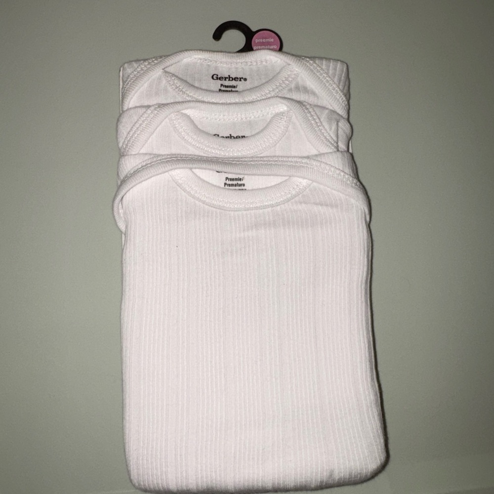Gerber Classic White Baby Onesies
